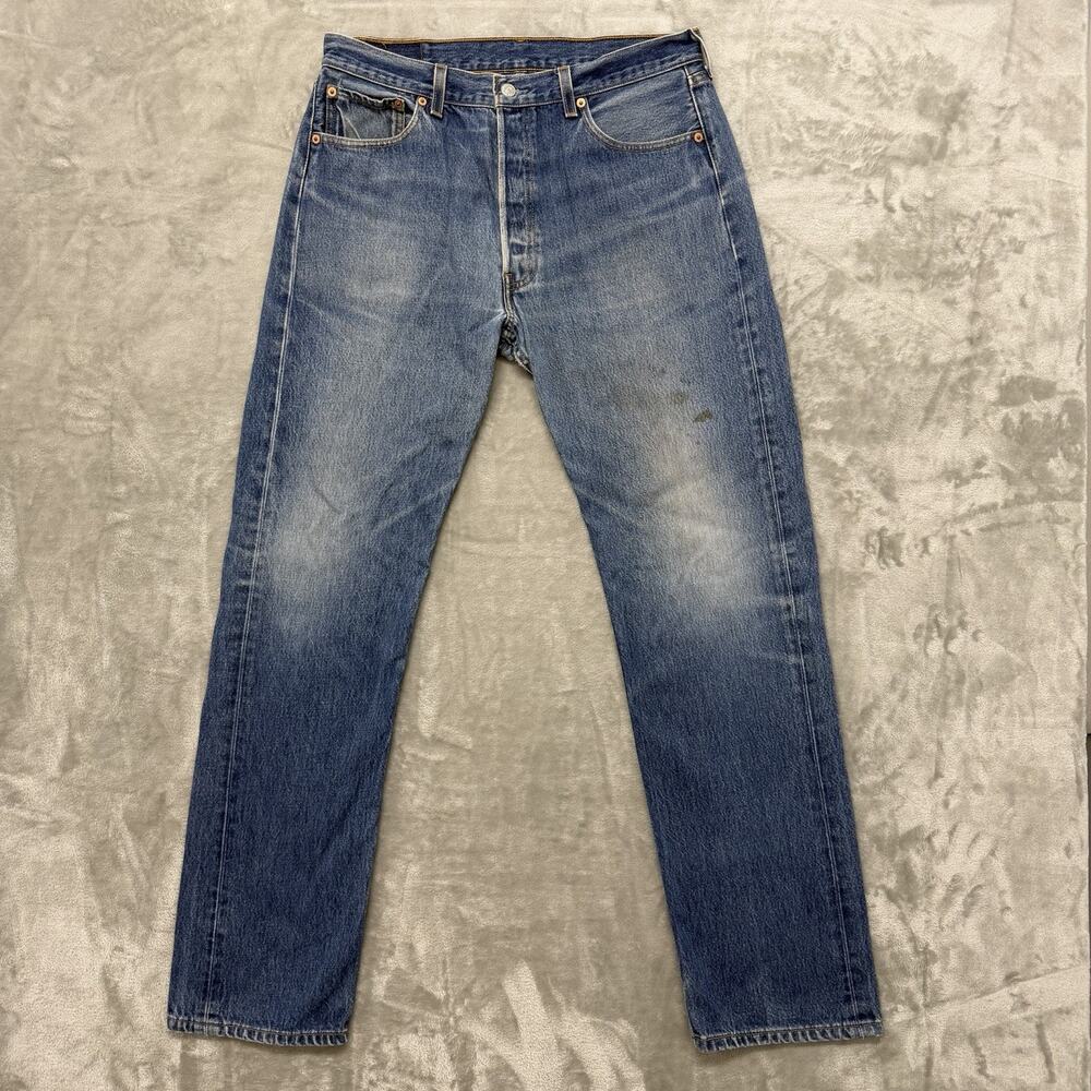 Vintage Levi 501XX 555 Valencia 35x36 (Fits 33x33) Button Fly Faded Jeans USA